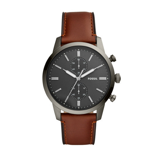Fossil Men's Townsman Chronograph Amber Leather Watch