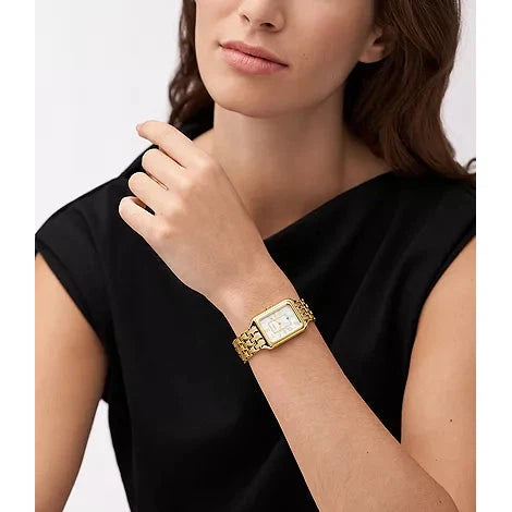 Fossil Women’s Raquel Three-Hand Date Gold Stainless Steel Watch