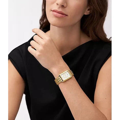 Fossil Women’s Raquel Three-Hand Date Gold Stainless Steel Watch