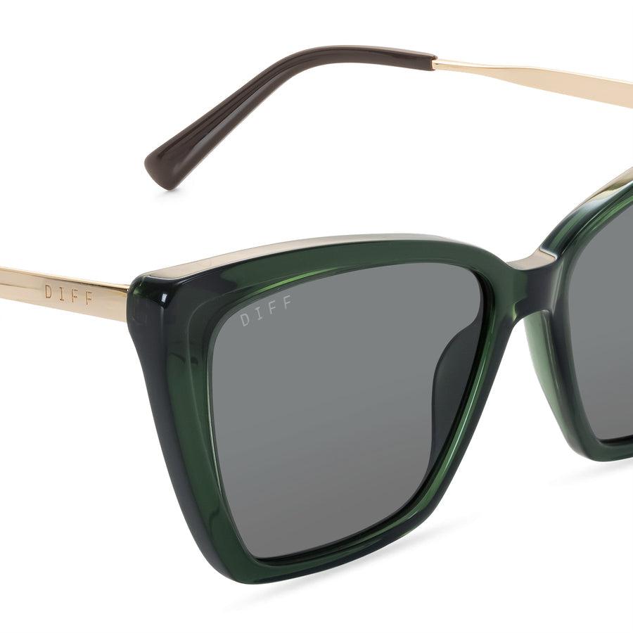 DIFF EYEWEAR Becky II Black + Dark Smoke Polarized