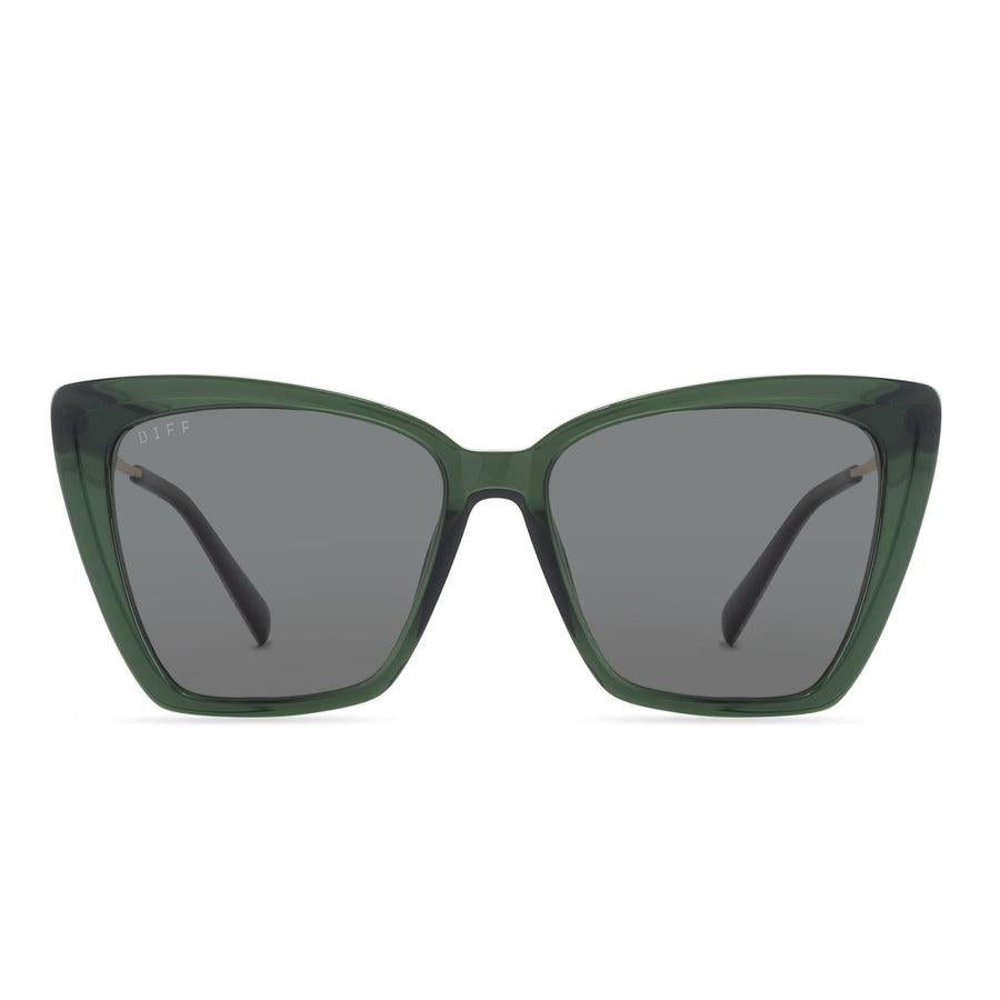 DIFF EYEWEAR Becky II Black + Dark Smoke Polarized