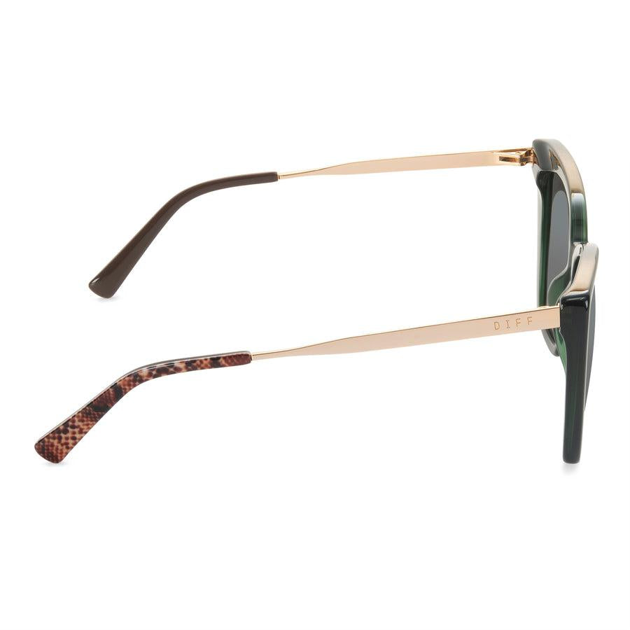 DIFF EYEWEAR Becky II Black + Dark Smoke Polarized