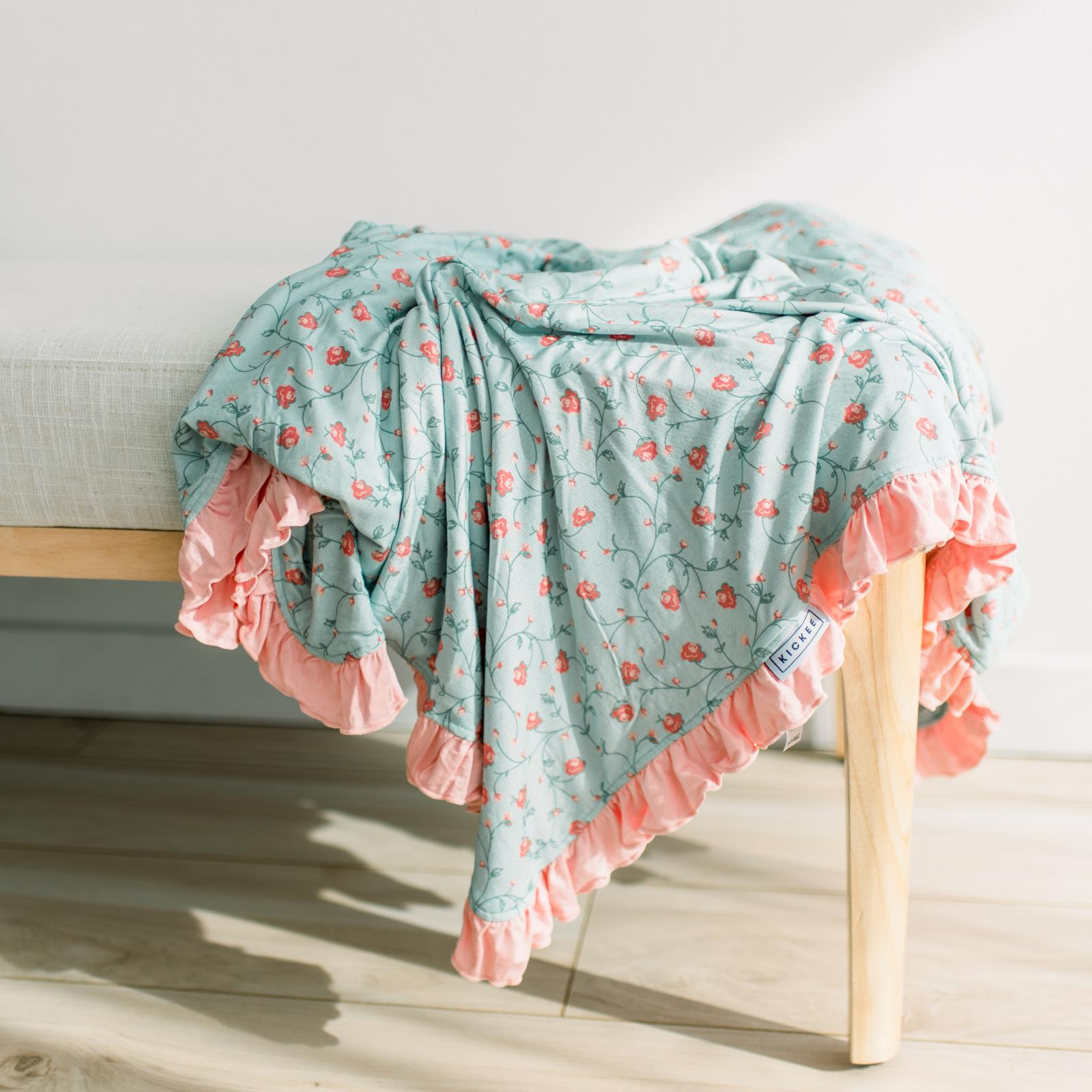 Print Ruffle Toddler Blanket | Baby Shower Loren Jackson
