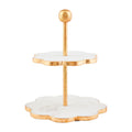 Gold Edge Scallop Tiered Server