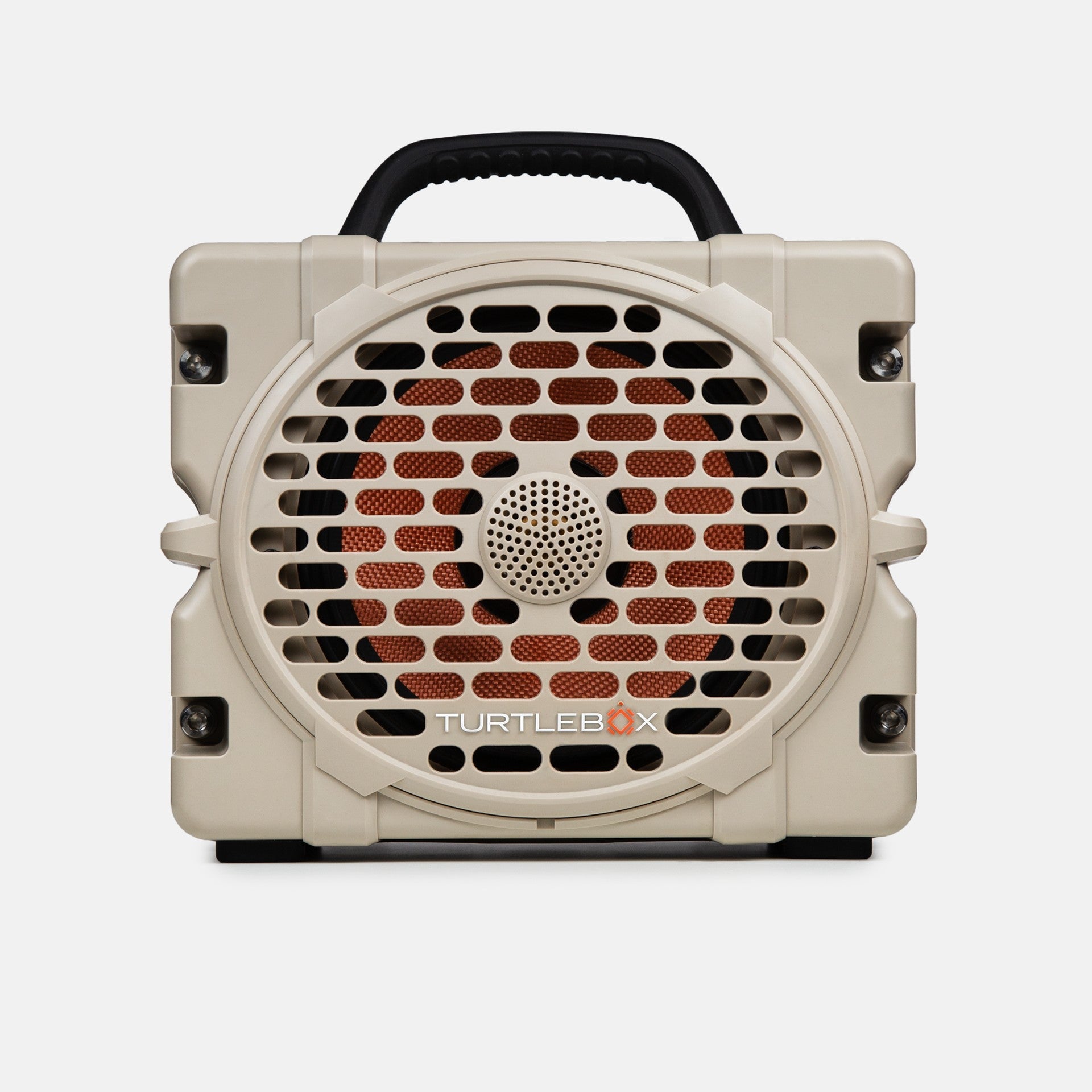 Turtlebox Grande speaker in tan color front view no-gallery