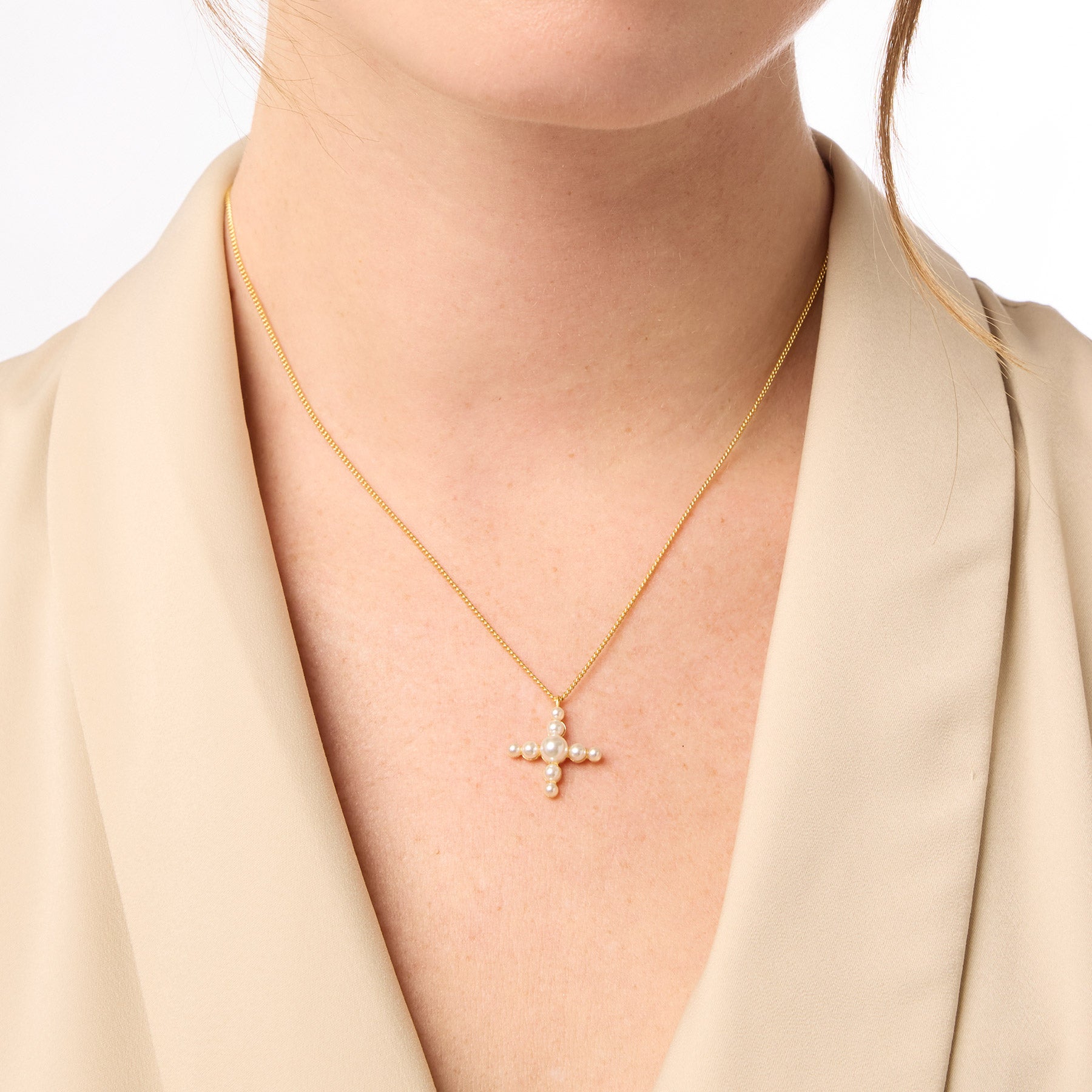 Gumdrop Cross Delicate Necklace