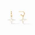 Gumdrop Cross Hoop & Charm Earring
