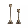 Hand-Forged Iron Taper Holders, Antique Brass Finish, Set of 2 | Bridal Shower Maddi Eddings & Tucker Clark