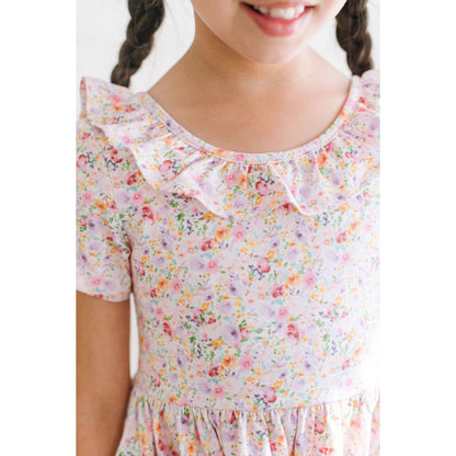 Harlow Pocket Twirl Dress in Watercolor Bloom 