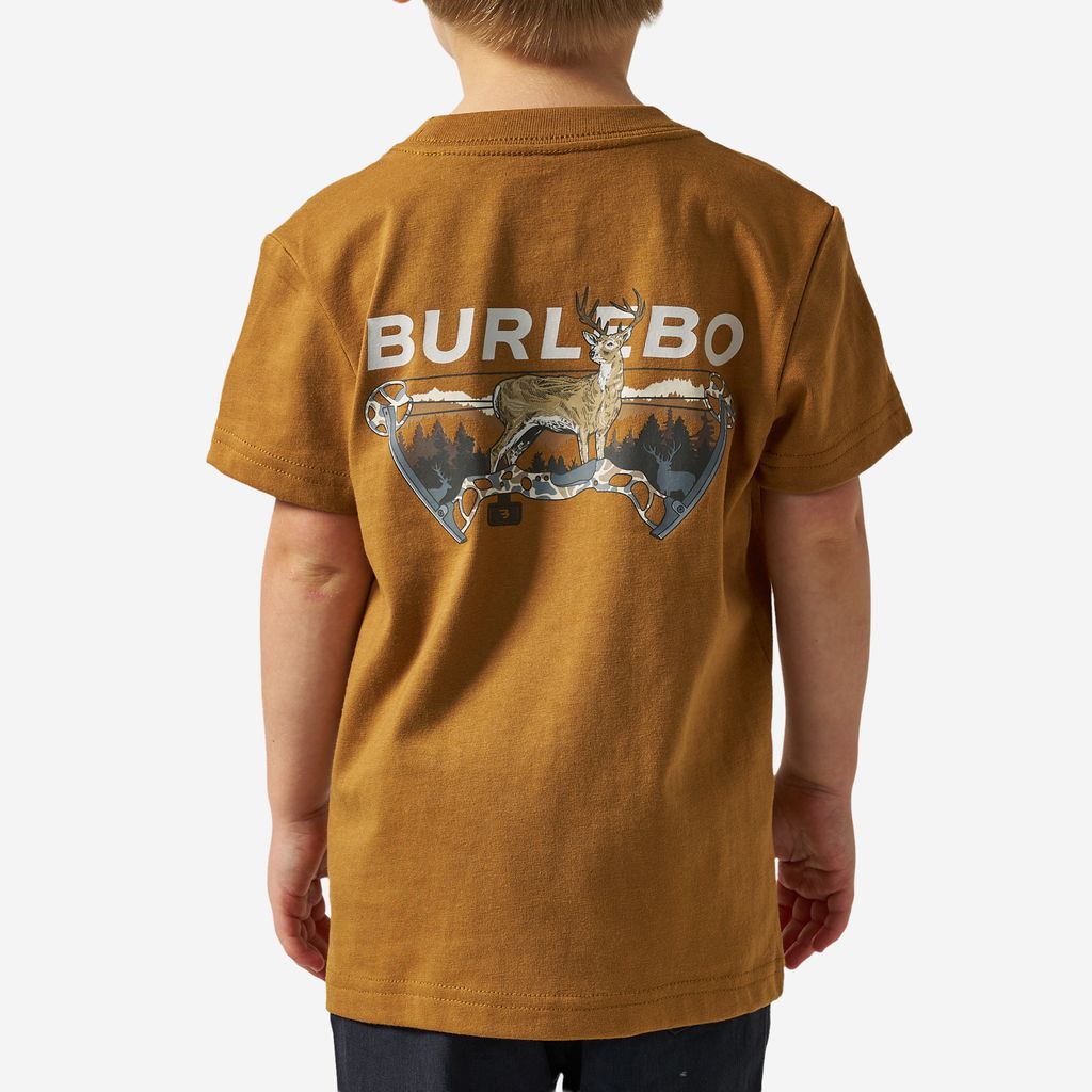 Burlebo Youth Short Sleeve Graphic Tees - Light Brown