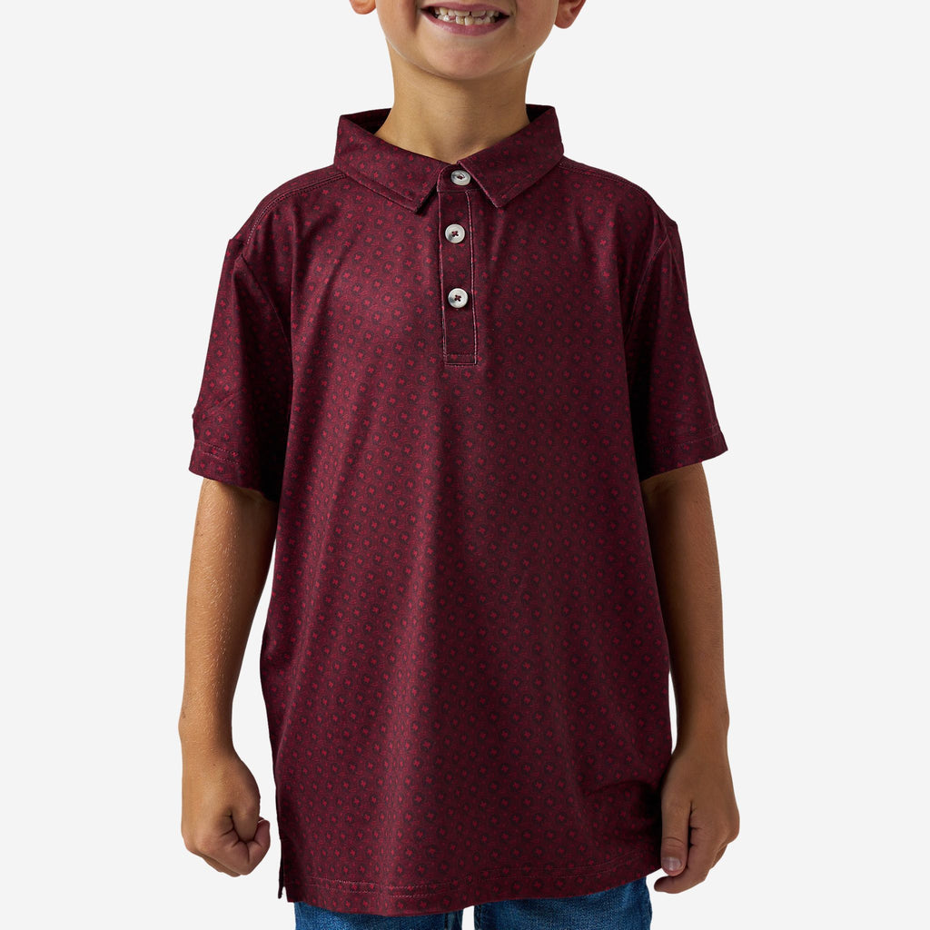 Youth Performance Polo - Vintage Helmets - Maroon