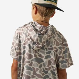 Youth S/S Performance Hoodie - Classic Deer Camo