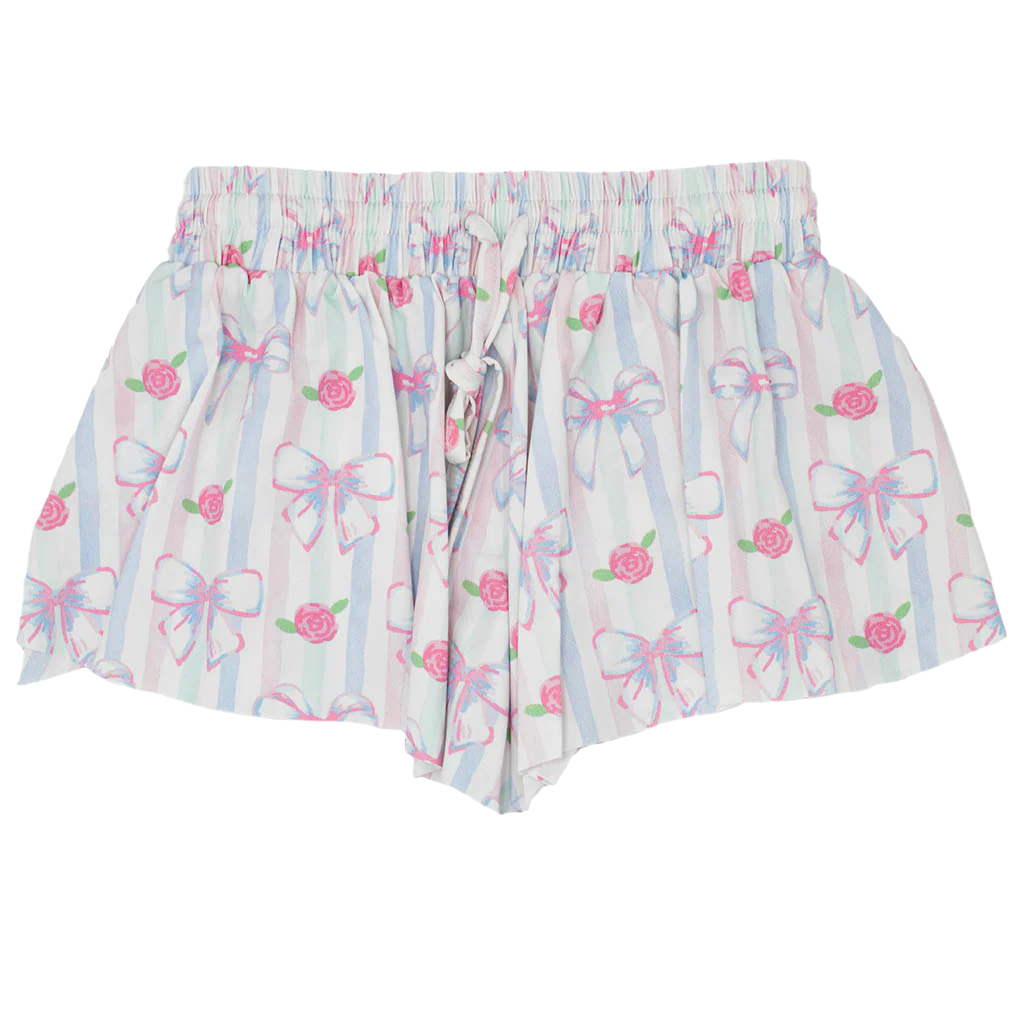 Butterfly Flowy Shorts, Watercolor Bows