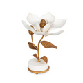 Hand Sculpted Magnolia Candle Holder, 10"