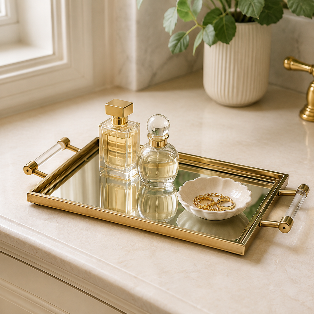 Decorative Mirrored Tray | Bridal Shower Kennedy Bush & Jake Liker