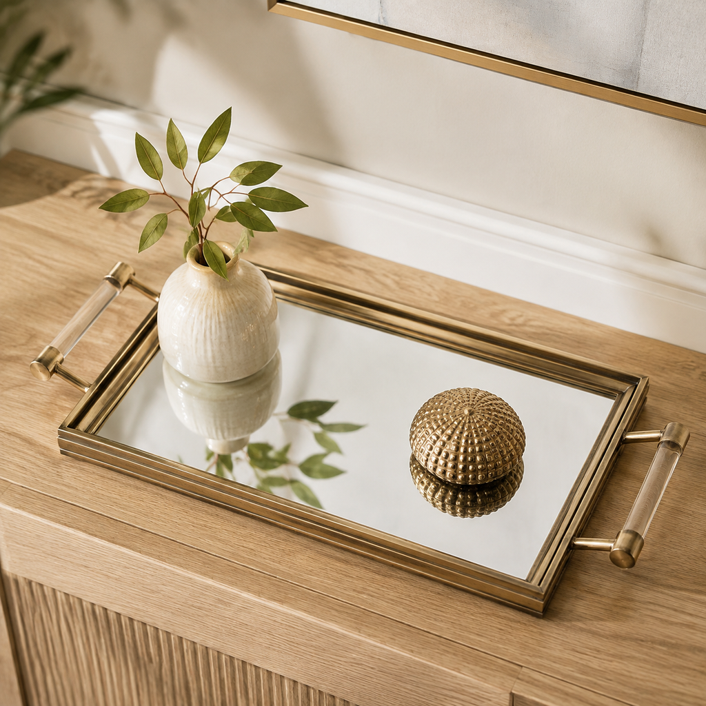 Decorative Mirrored Tray | Bridal Shower Kennedy Bush & Jake Liker