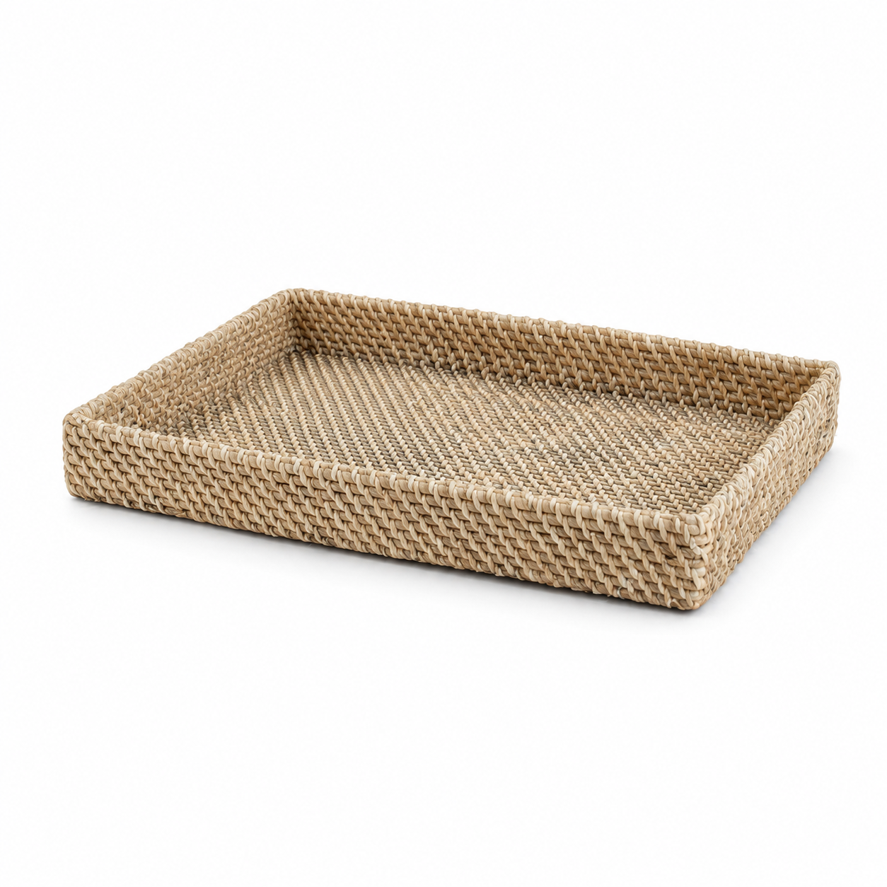 Natural Woven Rectangular Tray