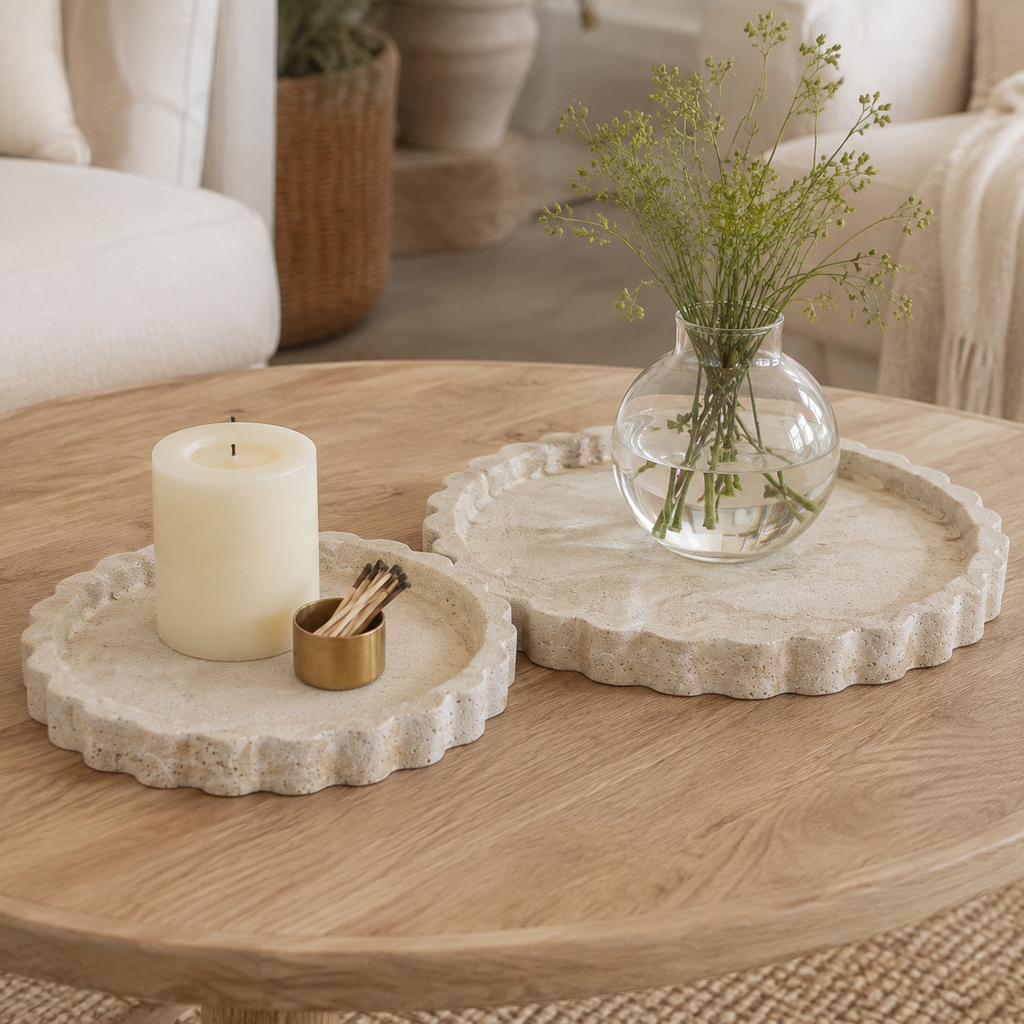 Sandstone Round Decorative Trays