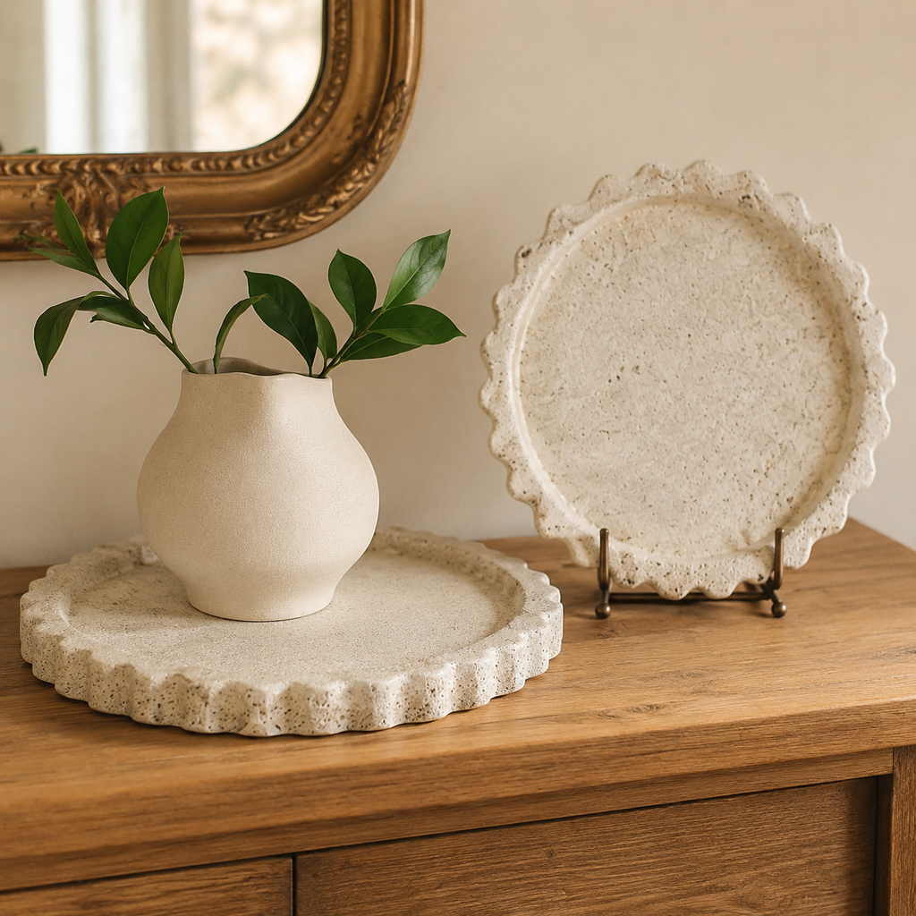 Sandstone Round Decorative Trays