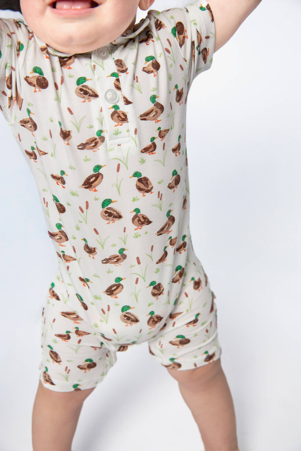 SS Polo Romper, Mallard Drake