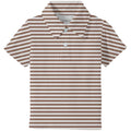 Short Sleeve Polo Shirt, Chocolate Stripes