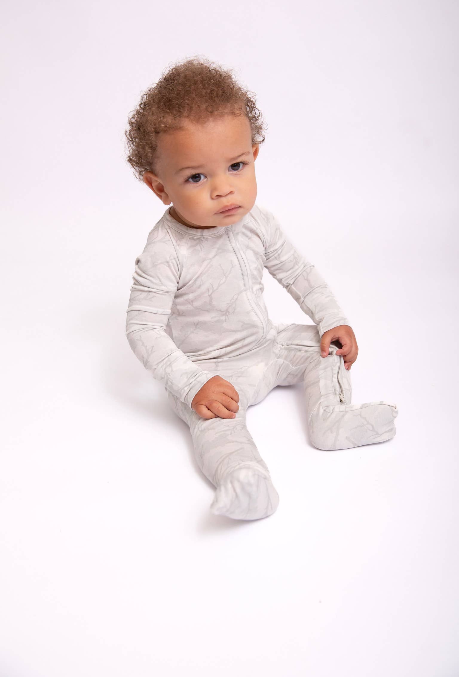 Convertible Zip Pajamas, Driftwood Camo