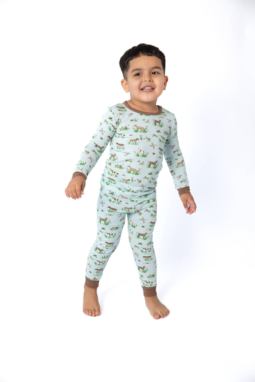 Long Sleeve Two-Piece Pajamas, Delta Dogs