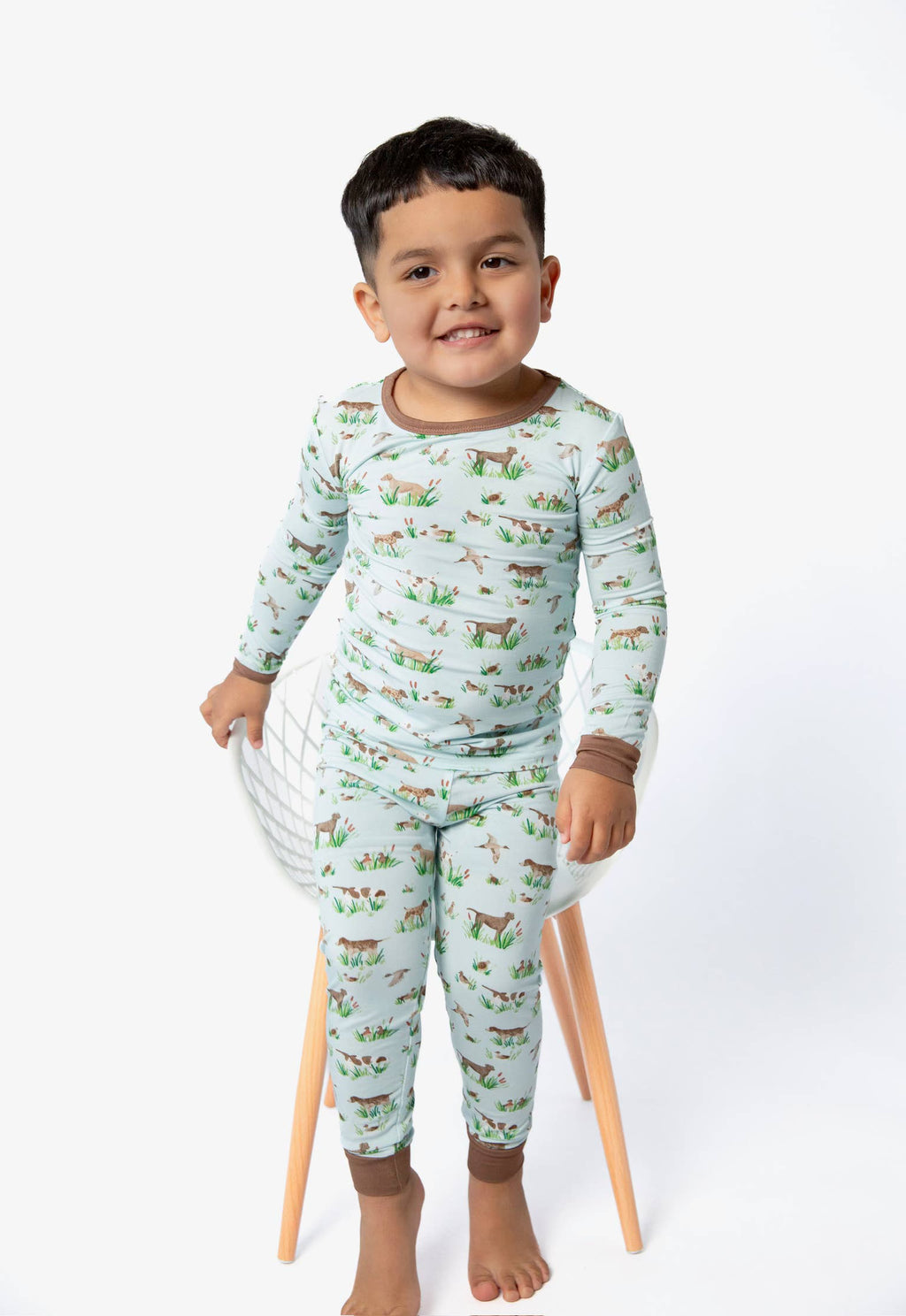 Long Sleeve Two-Piece Pajamas, Delta Dogs