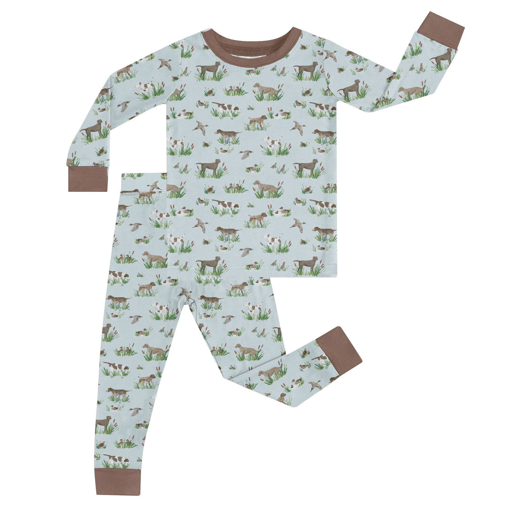 Long Sleeve Two-Piece Pajamas, Delta Dogs