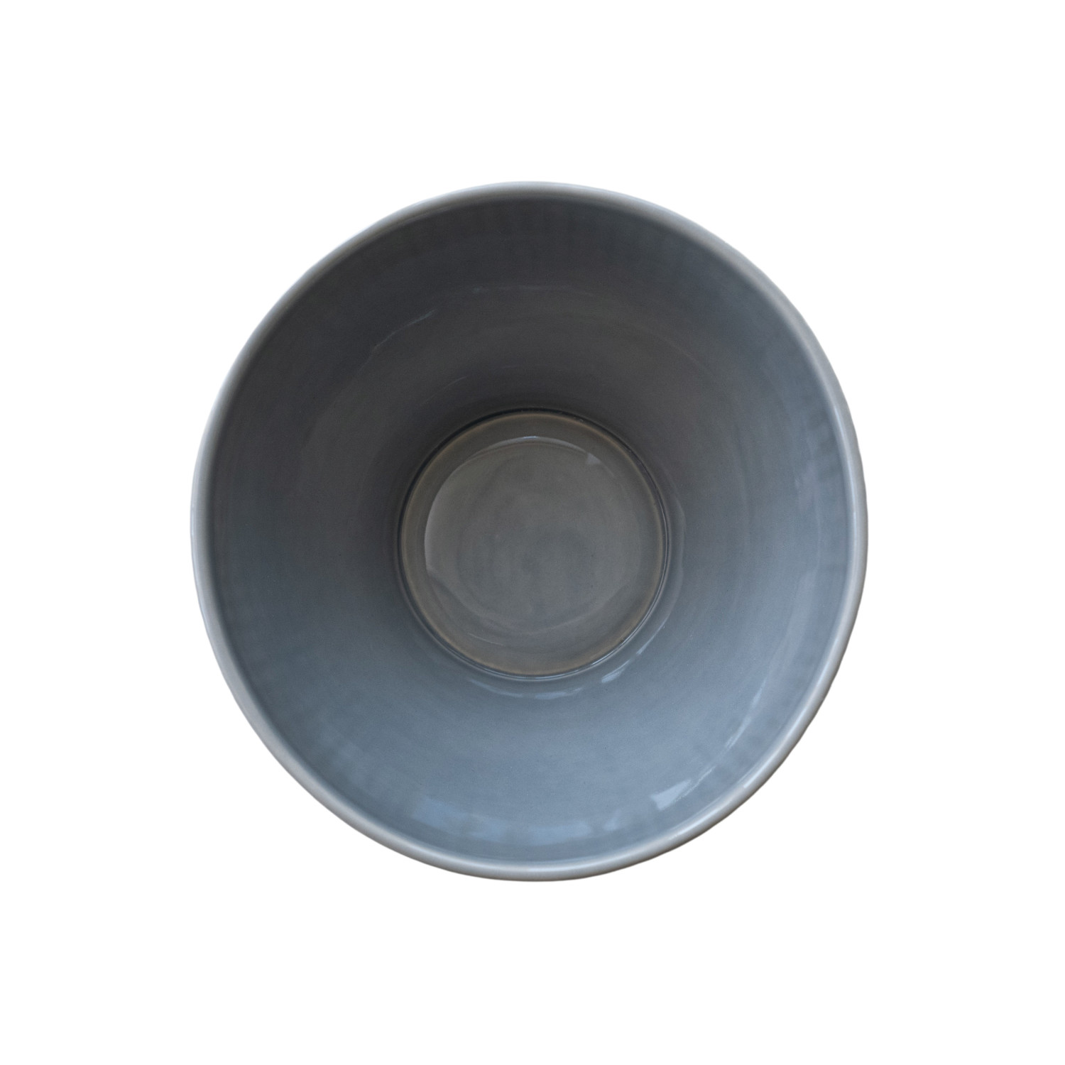 Stoneware Fluted Serving Bowl, Reactive Glaze