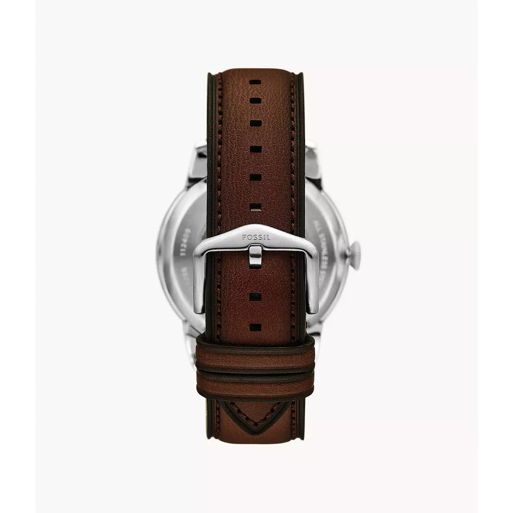 FOSSIL Men's Townsman Automatic Brown Leather Watch