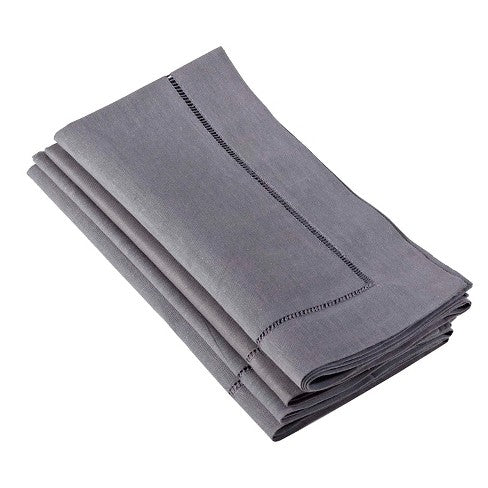 Hemstitch Napkin, Charcoal