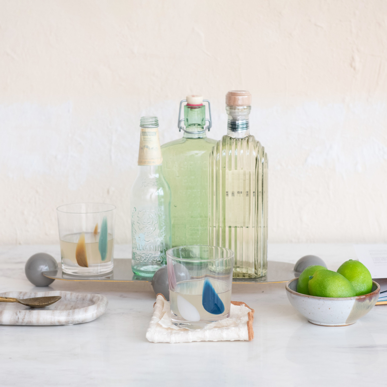Handmade Art Glass Drinking Glass, 12 oz.