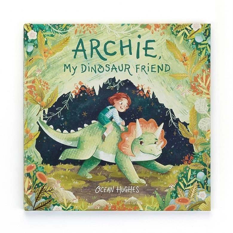 JellyCat Archie, My Dinosaur Friend Book