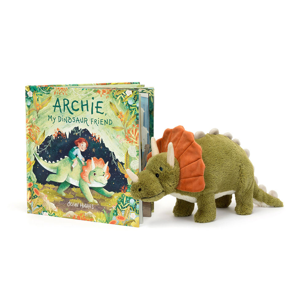 JellyCat Archie, My Dinosaur Friend Book