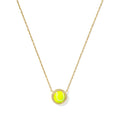 Kendra Scott Tennis Short Pendant Necklace Gold Chartreuse Magnesite