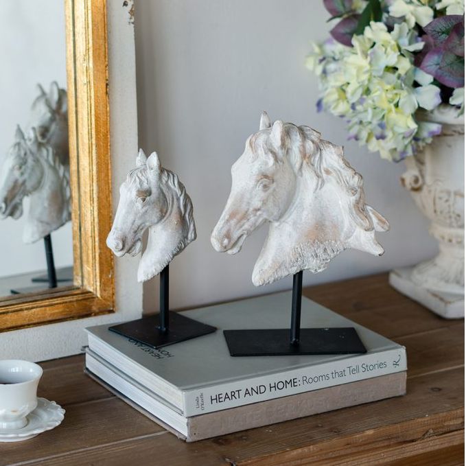 Horse Statue On Iron Base
