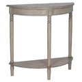 Traditional Wood Accent Table, Light Gray-Brown