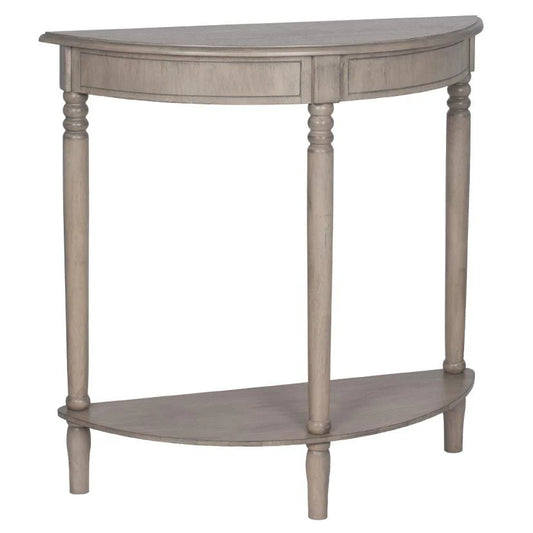 Traditional Wood Console Table, Light Gray-Brown