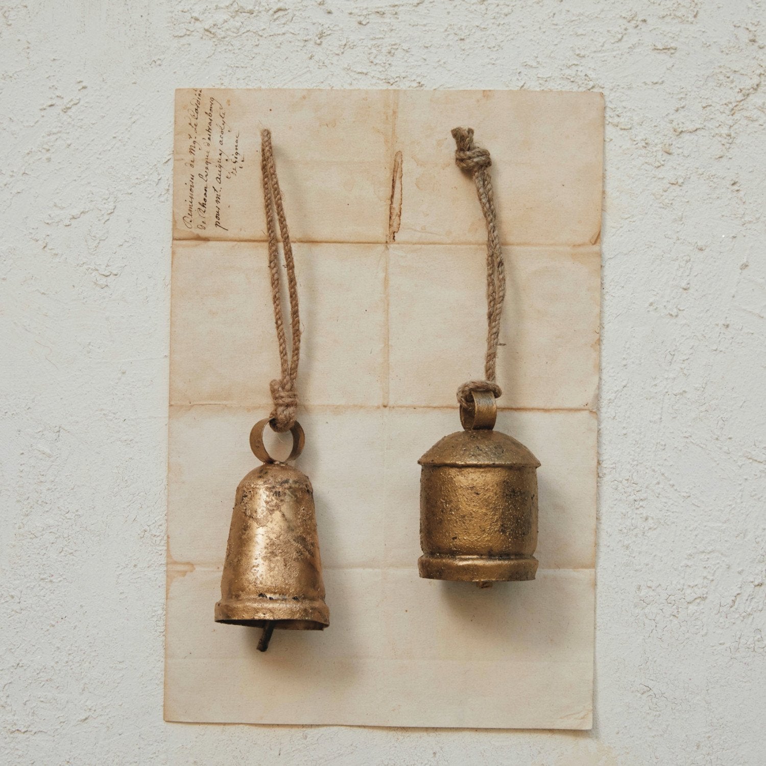Metal Bell Ornament, Antique Brass Finish