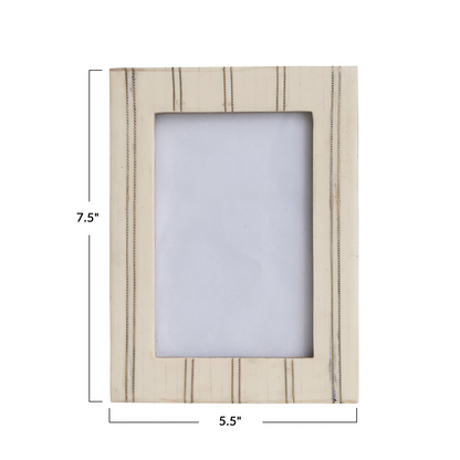 Resin Photo Frame w/ Metal Inlay