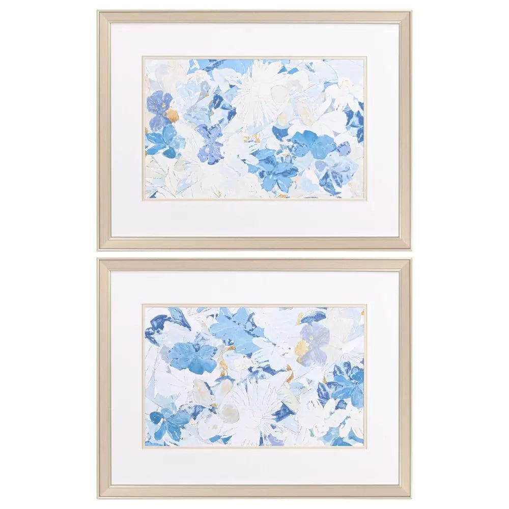 Blue Cluster Blooms Prints