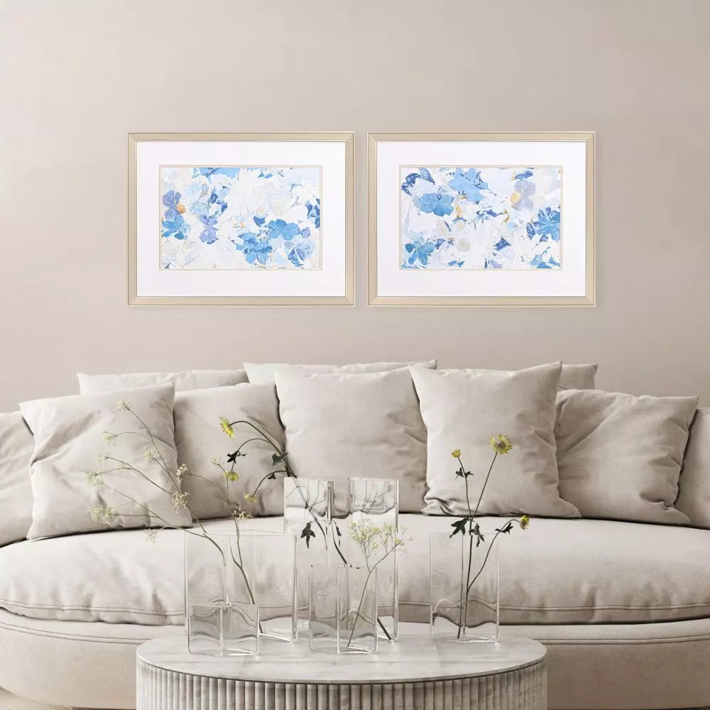 Blue Cluster Blooms Prints