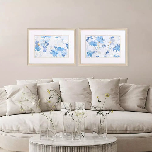 Blue Cluster Blooms Prints