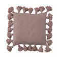 Boho Cotton Slub Pillow with Tassels