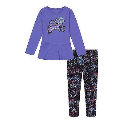 UA Girls Ditsy Floral Legging Set, Pre-School