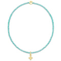 enewton hope classic sea glass bracelet - signature cross small gold charm