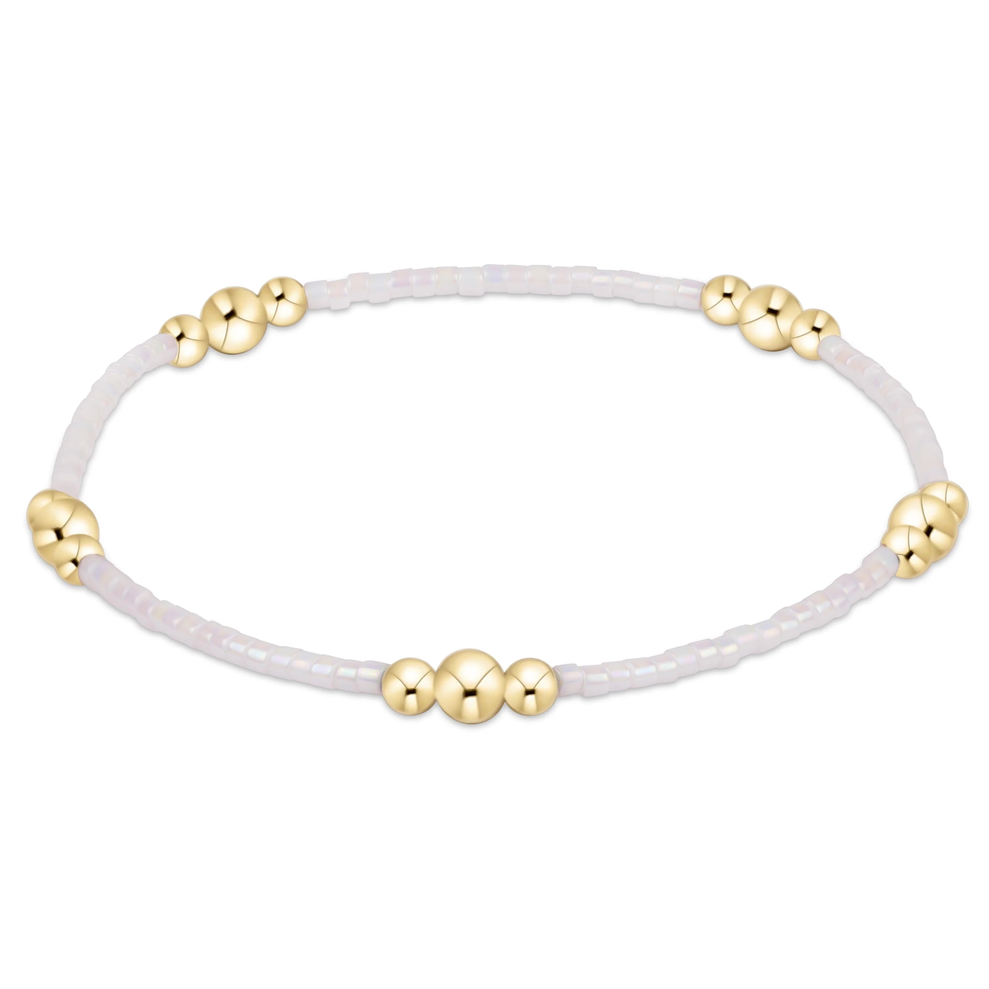 enewton hope purpose gold bracelet - silky white