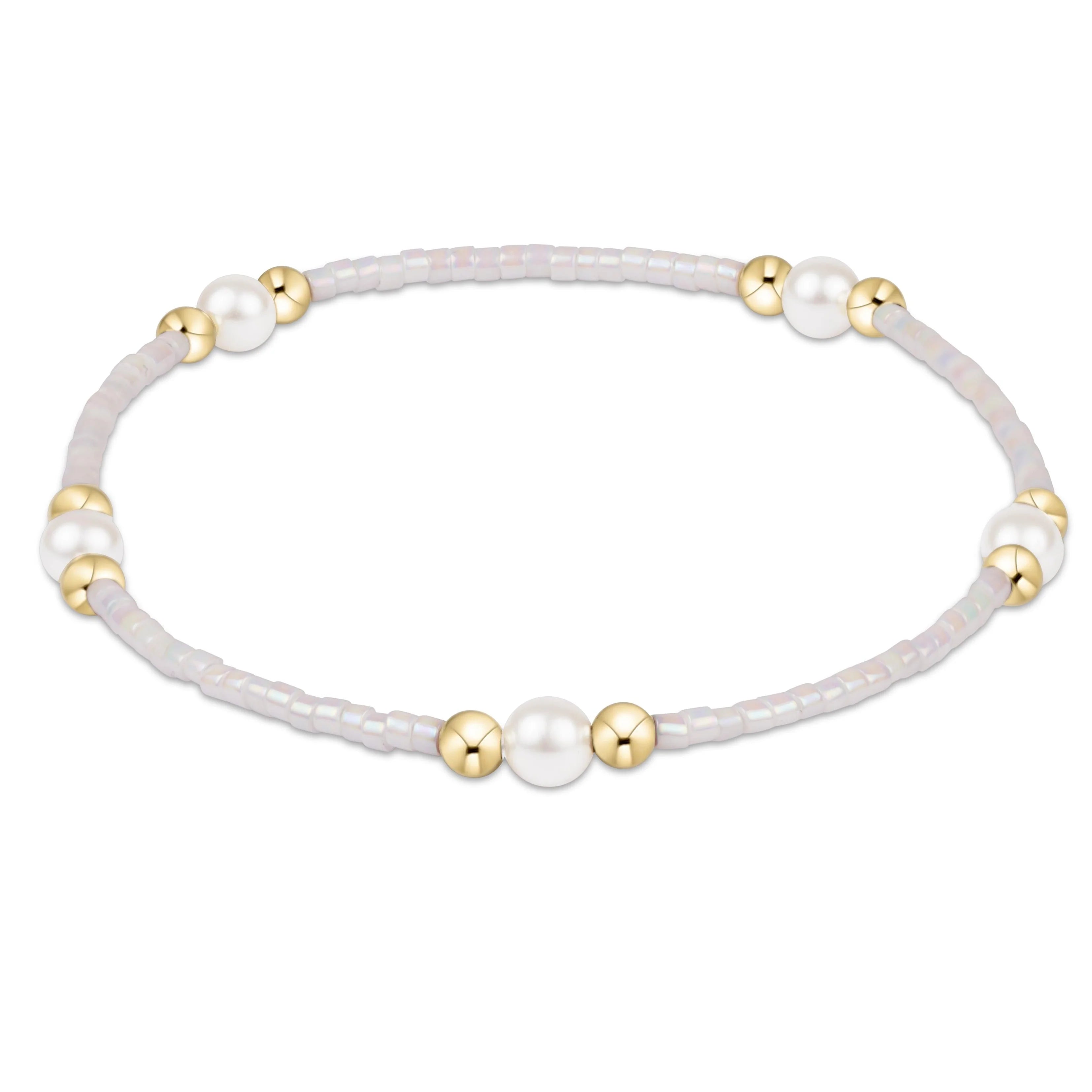 enewton hope purpose pearl bracelet - silky white
