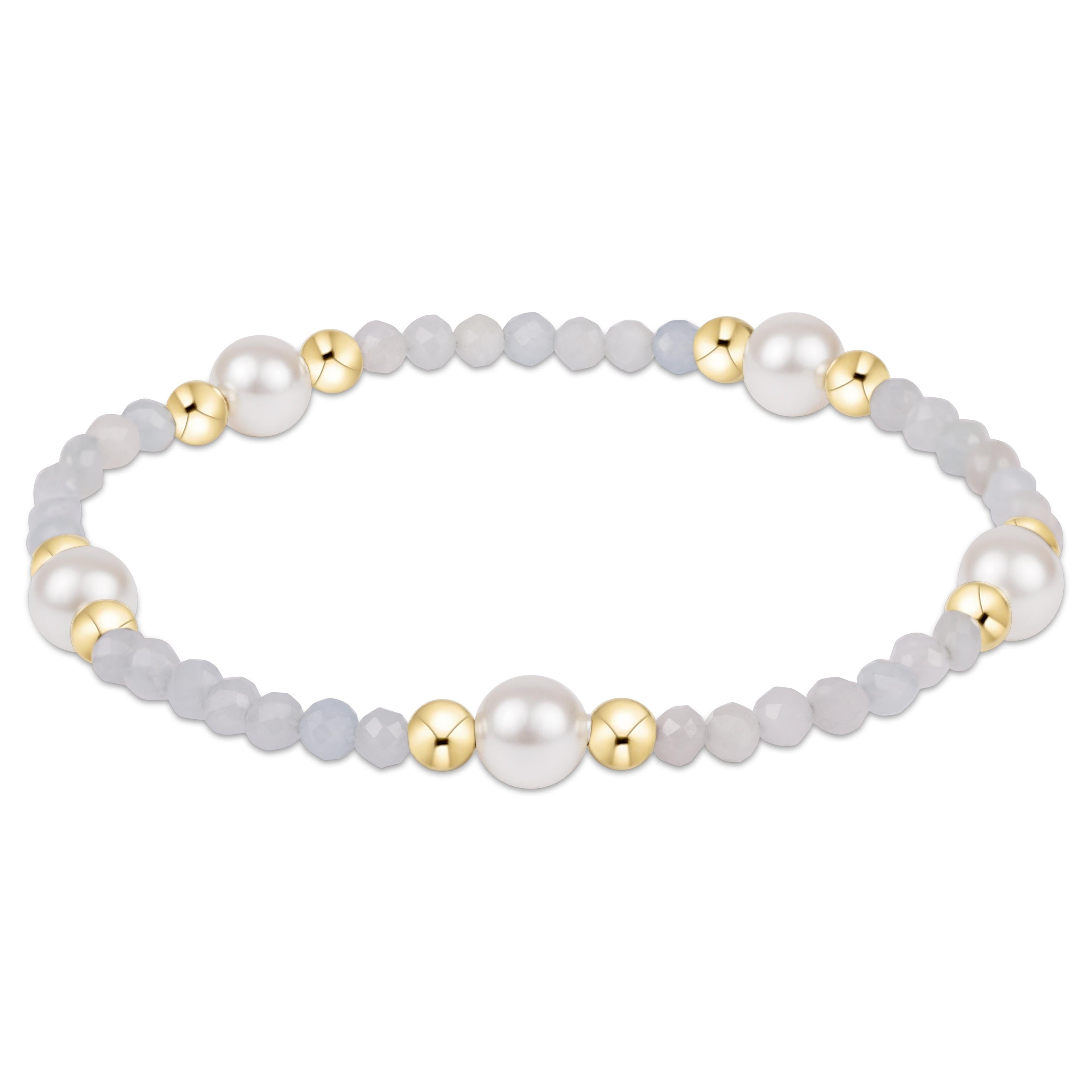 enewton purpose pearl 6mm gem bracelet - aquamarine